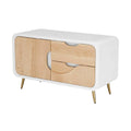 **Buffet moderne en bois avec tiroirs et finition blanche**