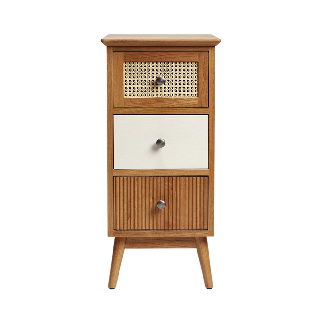 **Commode en bois avec tiroirs, design moderne et épuré**