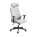 **Chaise de bureau ergonomique grise avec appuie-tête et accoudoirs réglables**